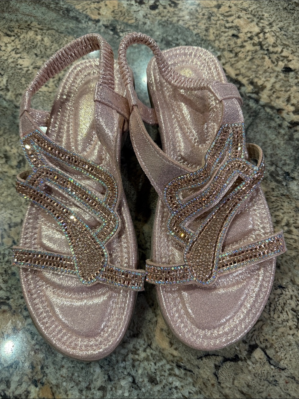 Women's Sparkle Slingback Sandals - Rose Pink